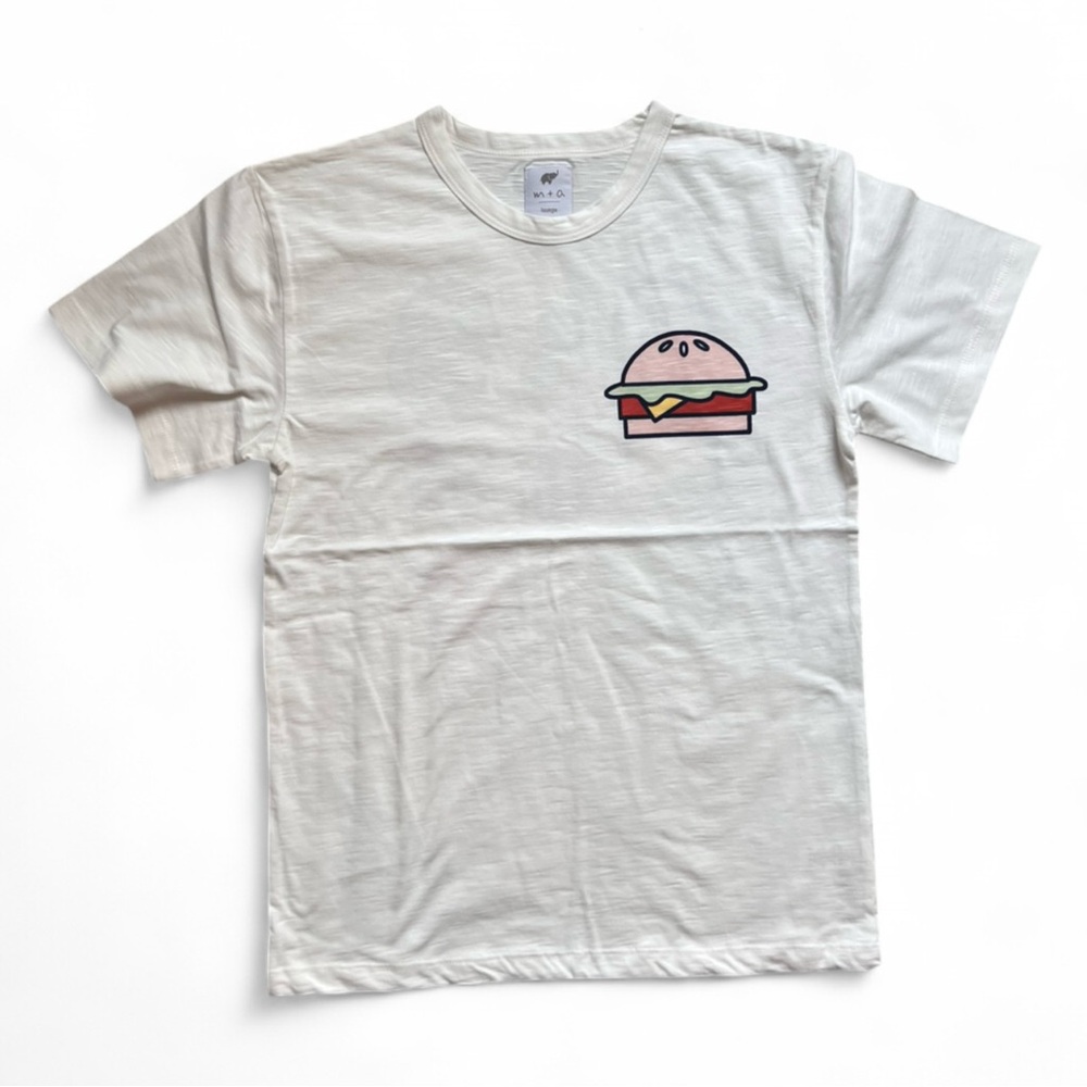 Burger Graphic Tee Size Small Organic Cotton